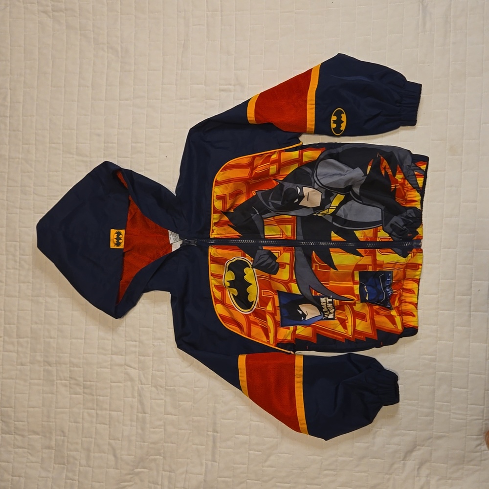 Batman The Dark Knight Windbreaker Jacket, Size 6